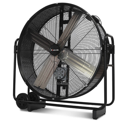 BAUMR-AG 42" 1067mm 660W Industrial Mobile Floor Drum Fan, Belt Drive, Tilting, Large, Commercial,  Heavy-duty Frame, EESS Certified-0