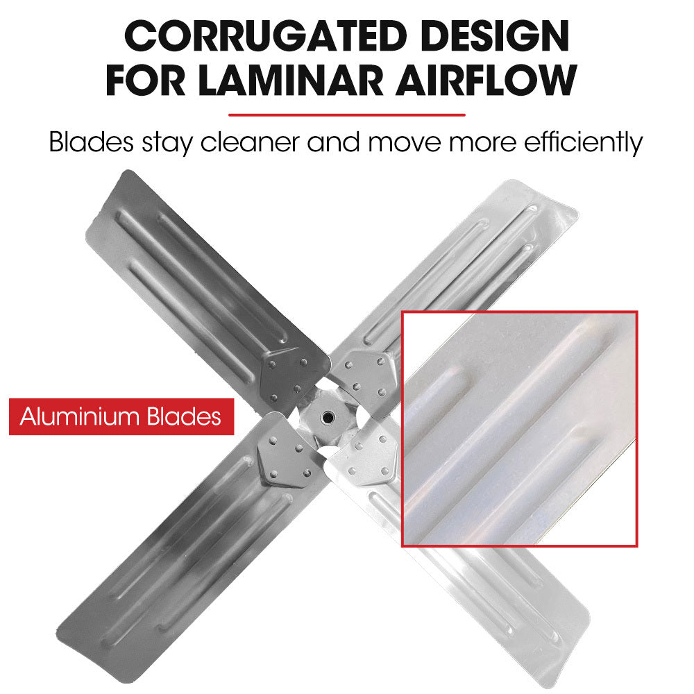 BAUMR-AG 42" 1067mm 660W Industrial Mobile Floor Drum Fan, Belt Drive, Tilting, Large, Commercial,  Heavy-duty Frame, EESS Certified-3