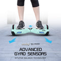 NNEDSZ BULLET SX-2000 Hoverboard Scooter, 500W Brushless, Superior Self Balancing System, UL Certified, LED Lights, Mint Green