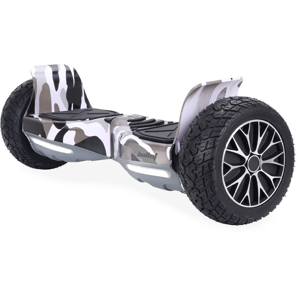 NNEDSZ BULLET SX-4000 Hoverboard Scooter, 8.5" Wheels, 700W Brushless, Superior Self Balancing System, UL Certified, LED Lights, Carry Bag, Camo