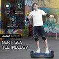 NNEDSZ Bullet SX-4500 Hoverboard Scooter, 8.5" Wheels, 700W Brushless, Superior Self Balancing System, UL Certified, LED Lights, Carry Bag, Navy Blue