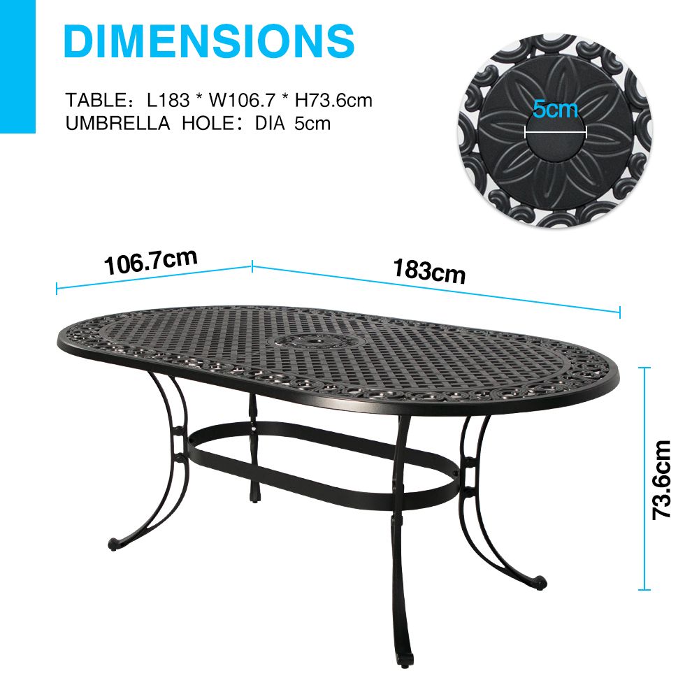 NNEDSZ Fiji oval dining table