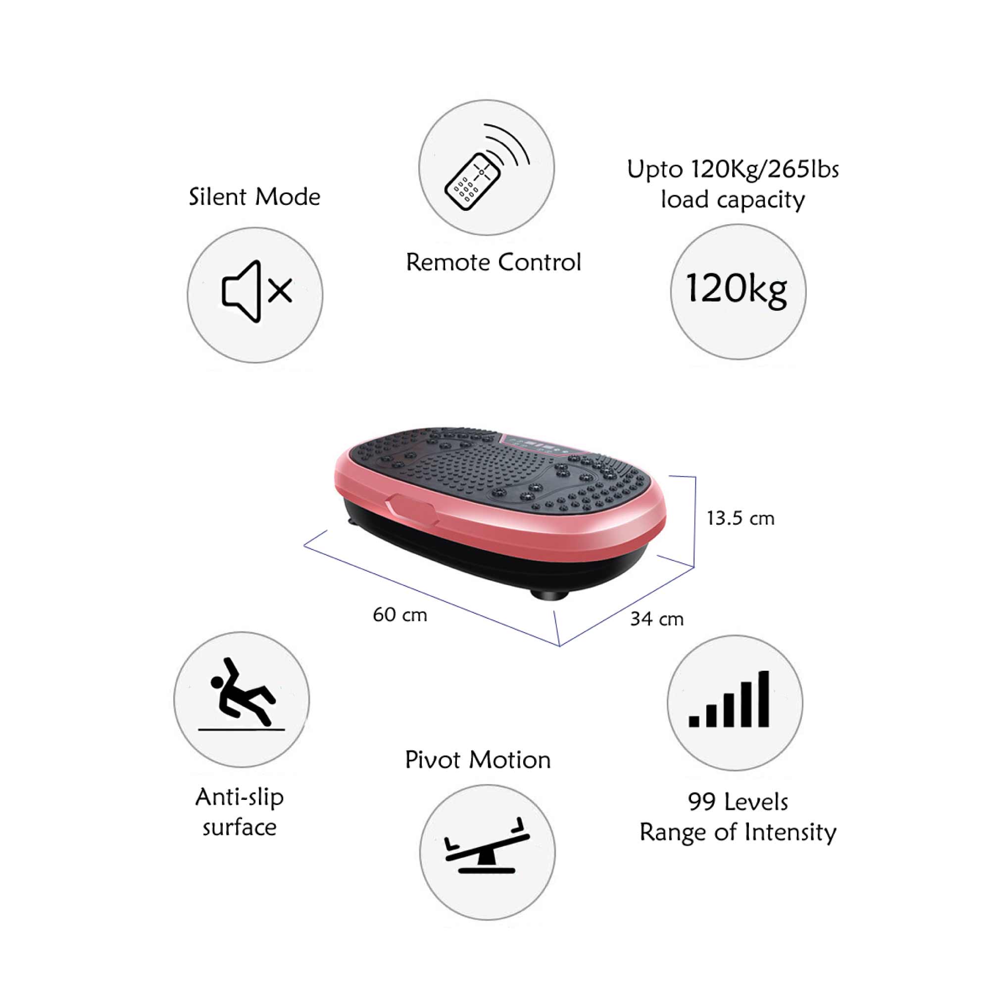 NNEDSZ Pink Mini Vibration Platform - Magnet Therapy Vibrating Machine Exercise Plate