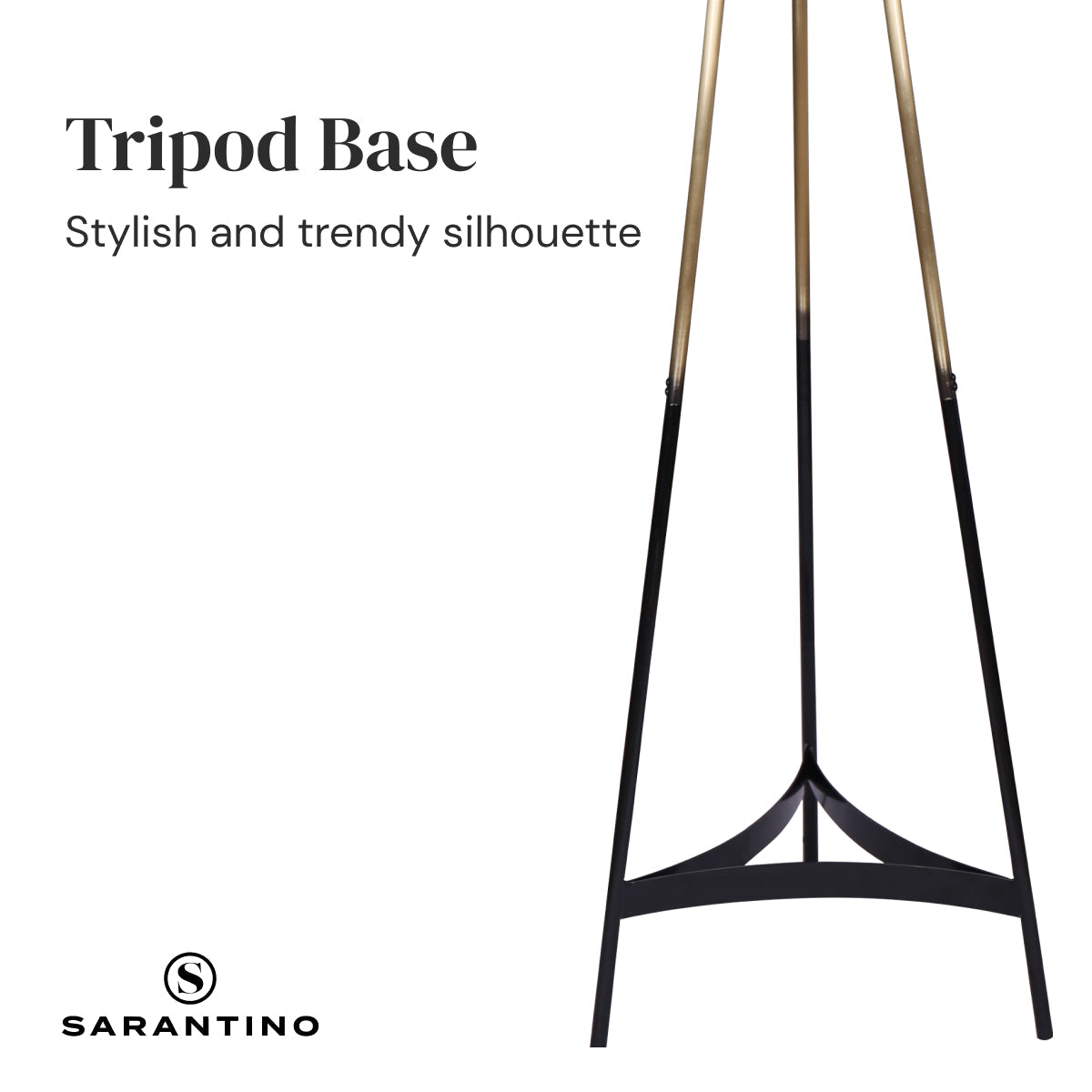 NNEDSZ Sarantino Metal Tripod Electric Floor Lamp Gradient Finish