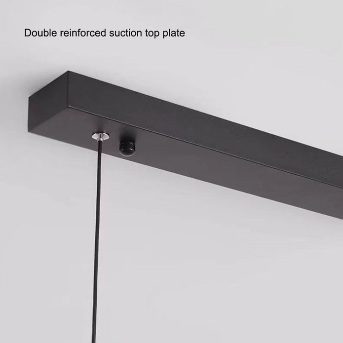 Modern Minimalist Trapezoid Pendant Light Adjustable LED Bar Light White-2
