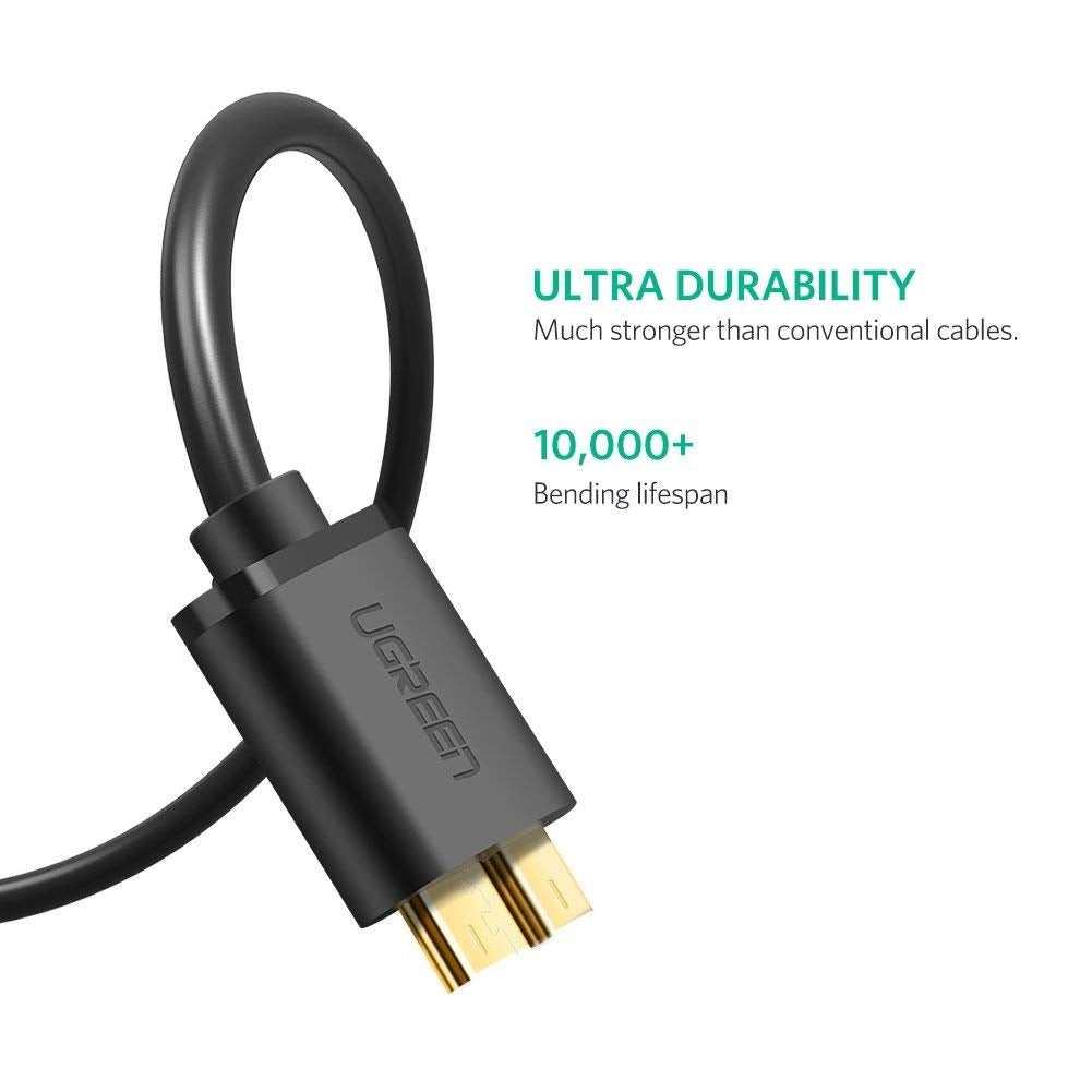 NNEDSZ 3.0 A Male to Micro USB 3.0 Male Cable 2m (Black) 10843