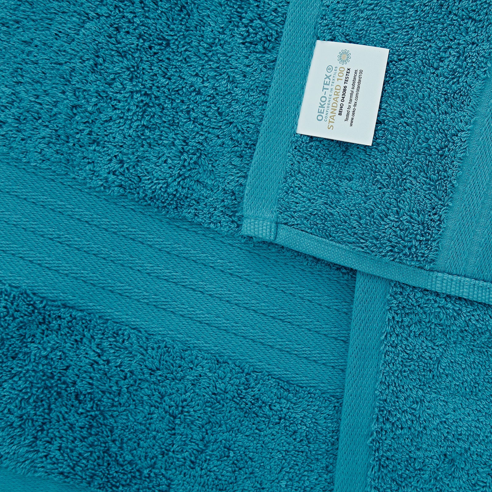Linenland 4 Piece Cotton Bath Towels Set - Blue-2