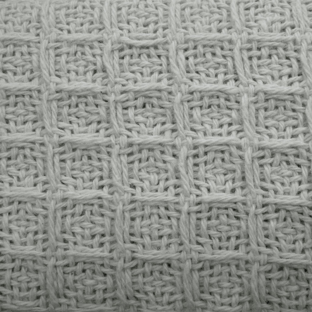 NNEDSZ Cotton Waffle Blanket Silver Single