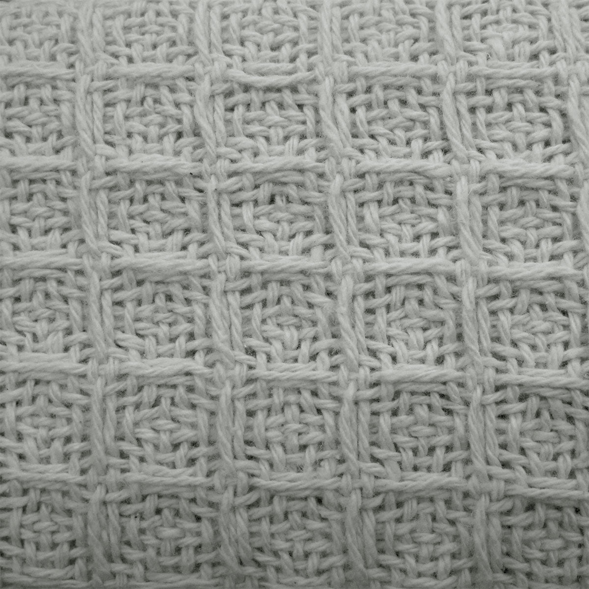 NNEDSZ Cotton Waffle Blanket Silver Single