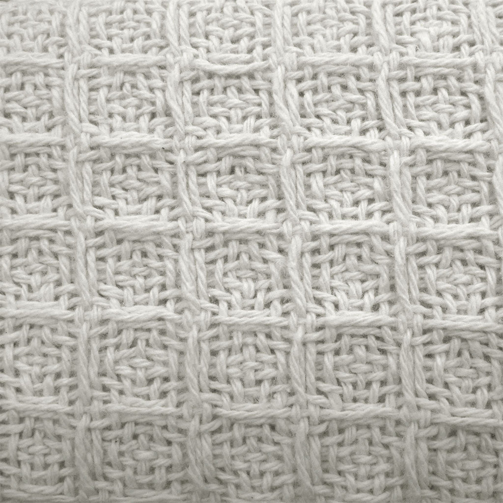 NNEDSZ Cotton Waffle Blanket White Single