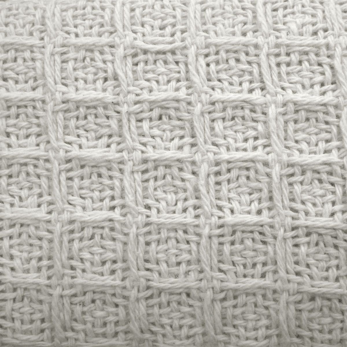 NNEDSZ Cotton Waffle Blanket White Single