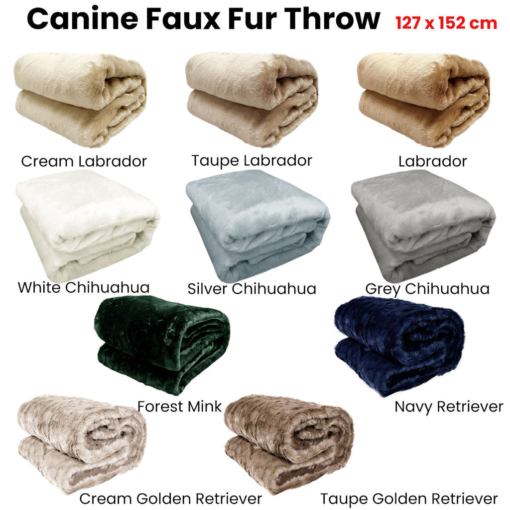 NNEDSZ Canine Faux Fur Throw Rug 127 x 152 cm Labrador