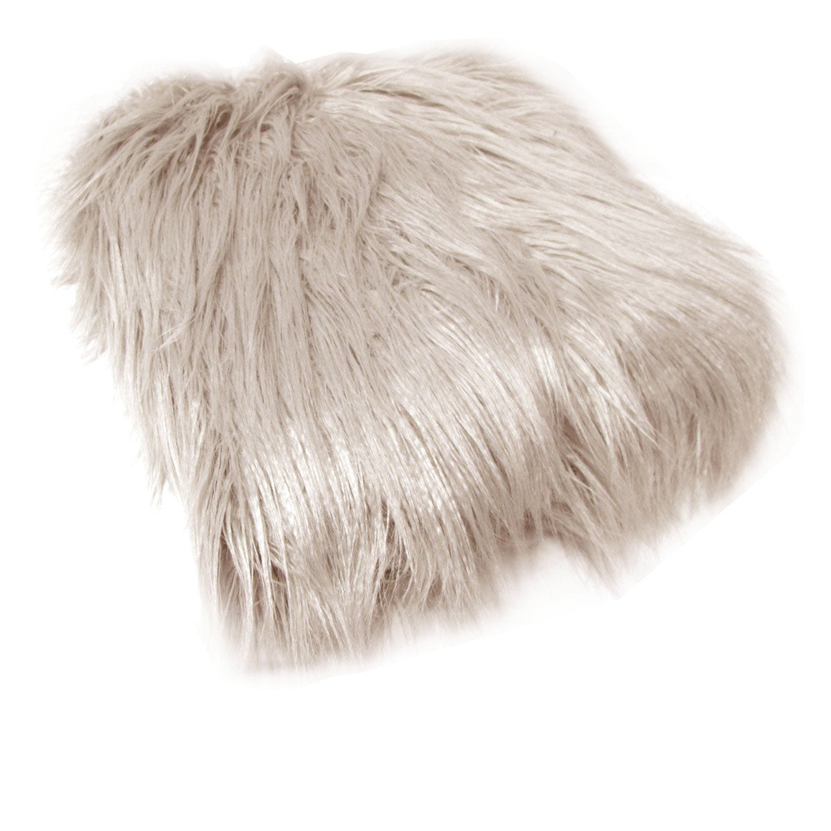 NNEDSZ Mia Luxury Long Hair Faux Fur Throw Rug 127 x 152 cm Taupe