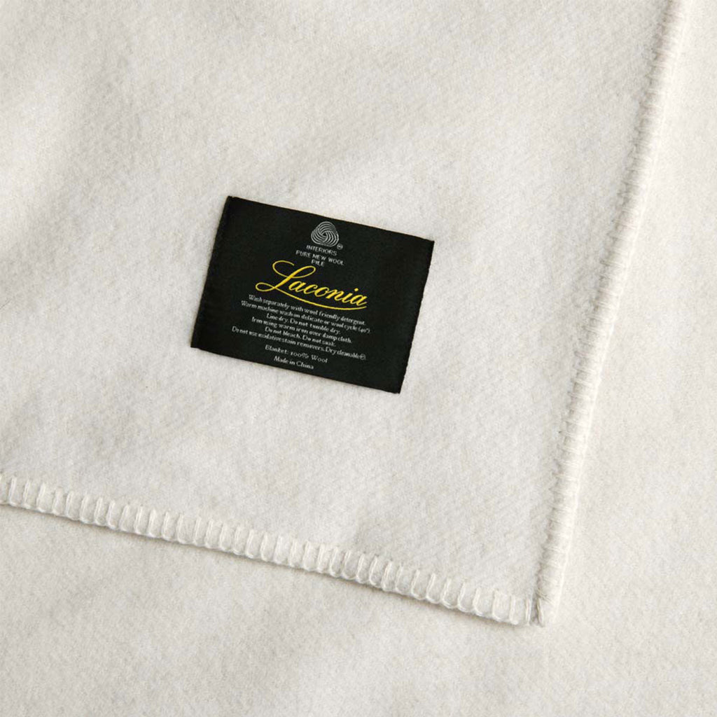 Laconia 400GSM Premium Australian Pure Wool Blanket Natural Queen-3