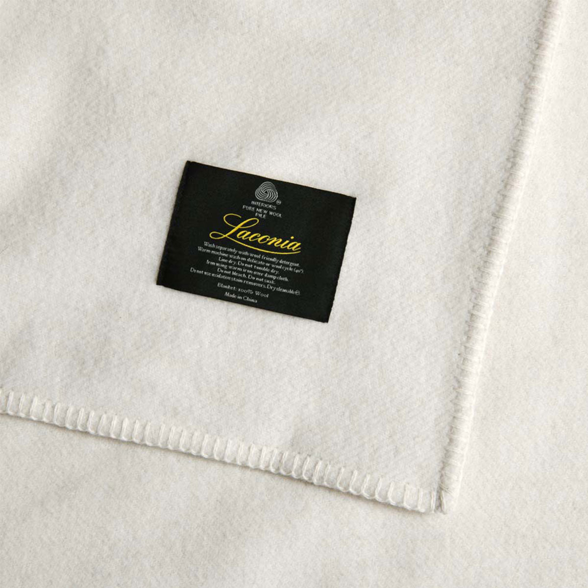 Laconia 400GSM Premium Australian Pure Wool Blanket Natural Queen-3