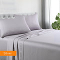NNEDSZ 1200tc hotel quality cotton rich sheet set double silver-0