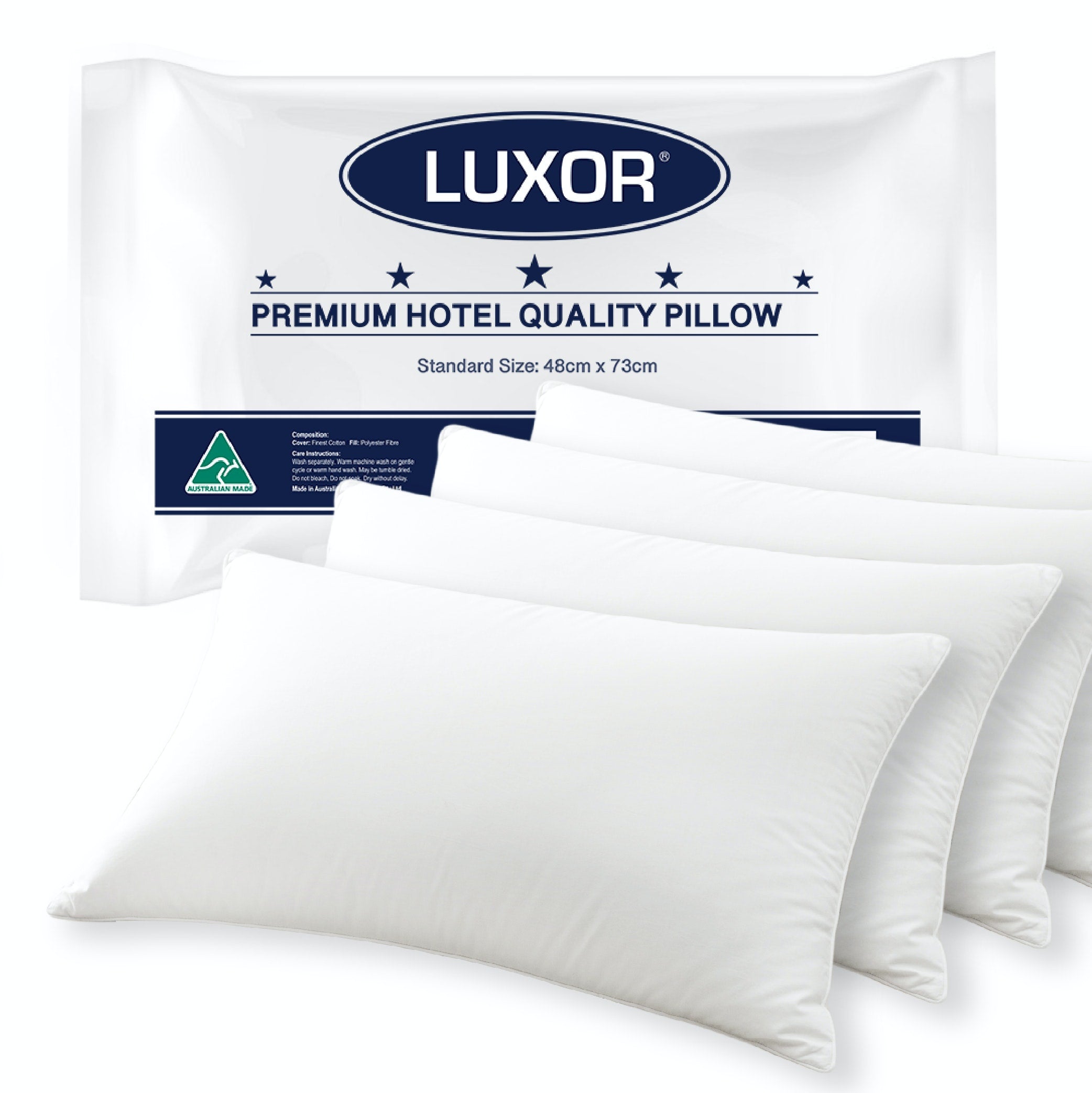 NNEDSZ Luxor Made Hotel Quality Pillow Standard Size Four Pack-0