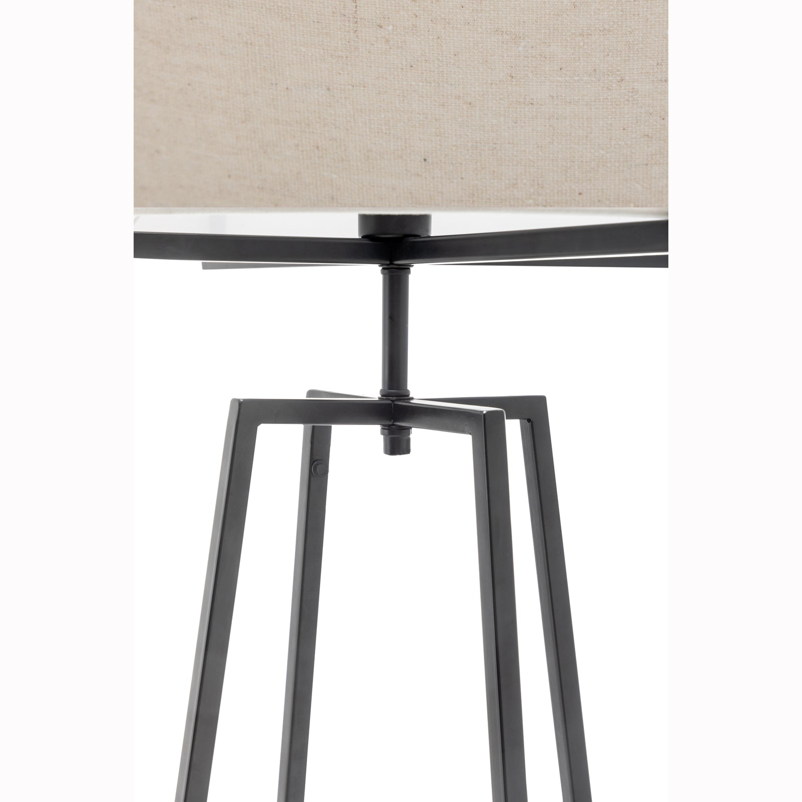 NNEDSZ Modern Dimmable Floor Lamp w/ Linen Shade Designer Lighting - Matte Black
