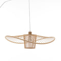 Elysian Breeze Natural Hand-Woven Bamboo Wide Brim Pendant Lamp-0