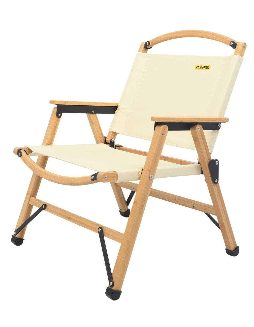 3 Chairs & 1 Table Set Bamboo Camping Folding Portable Outdoor Picnic Travel BBQ-3