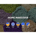NNEDSZ 230x200cm Floor Rugs Large Shaggy Rug Area Carpet Bedroom Living Room Mat - Black