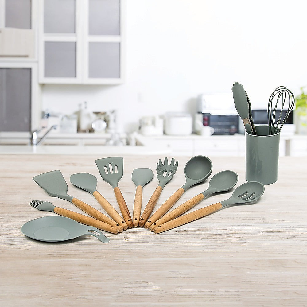 NNEDSZ 13x Kitchen Utensils for Cooking Baking Silicone Set