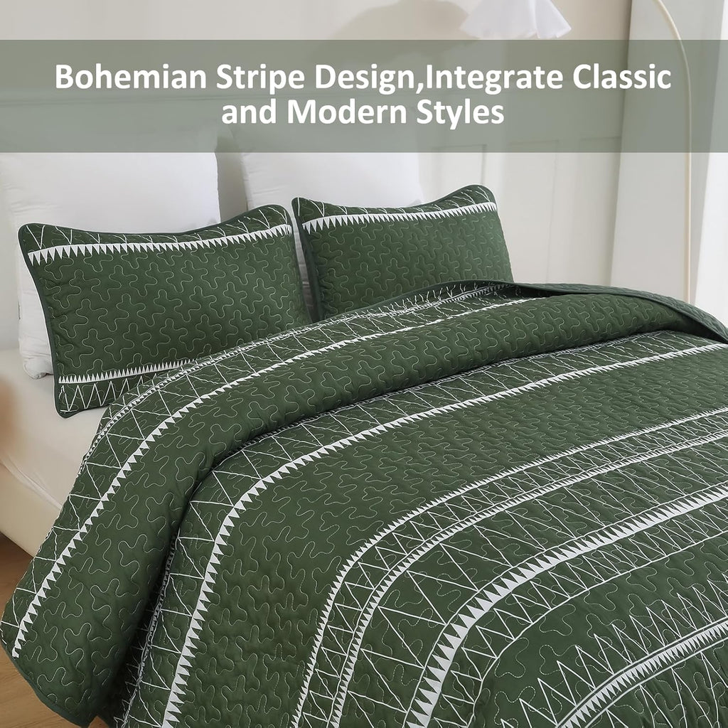 NNEDSZ Elegant Quilted Bedspread and Pillowcases Set: Perfect for a Luxe Bedroom Feel - Queen size