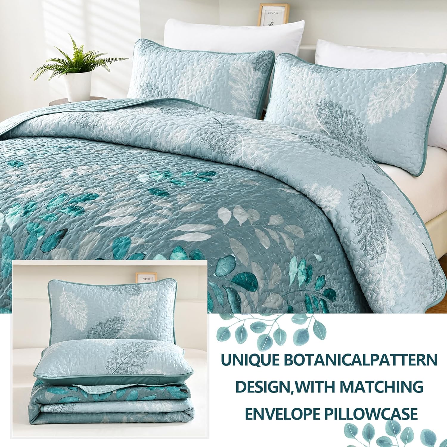NNEDSZ Crafted Quilted Bedspread and Pillowcases Set: A Testament to Elegance - Queen size