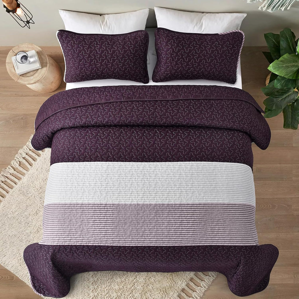 NNEDSZ Radiant Quilted coverlet and pillowcovers set: Brighten Any Room - Queen size
