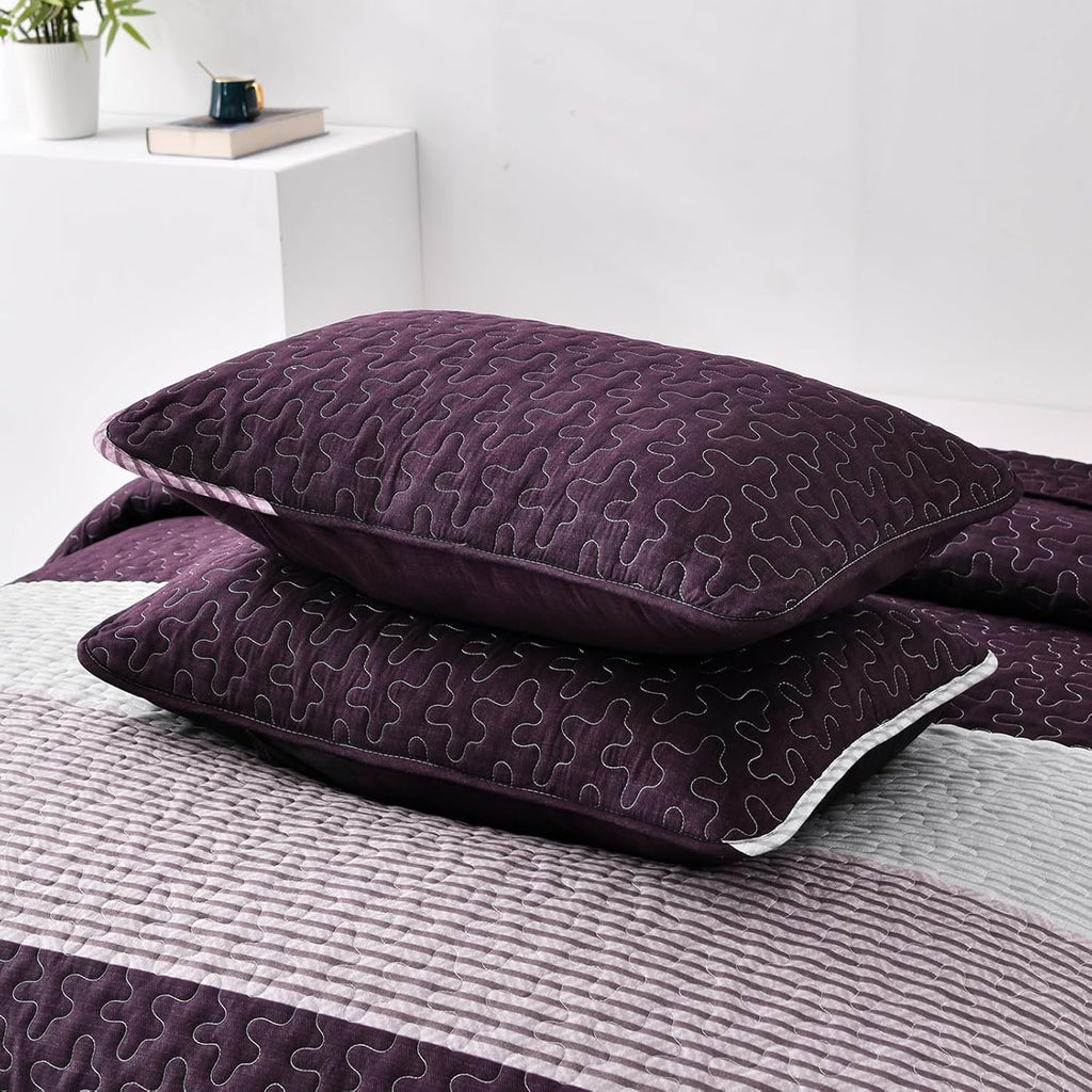 NNEDSZ Radiant Quilted coverlet and pillowcovers set: Brighten Any Room - Queen size