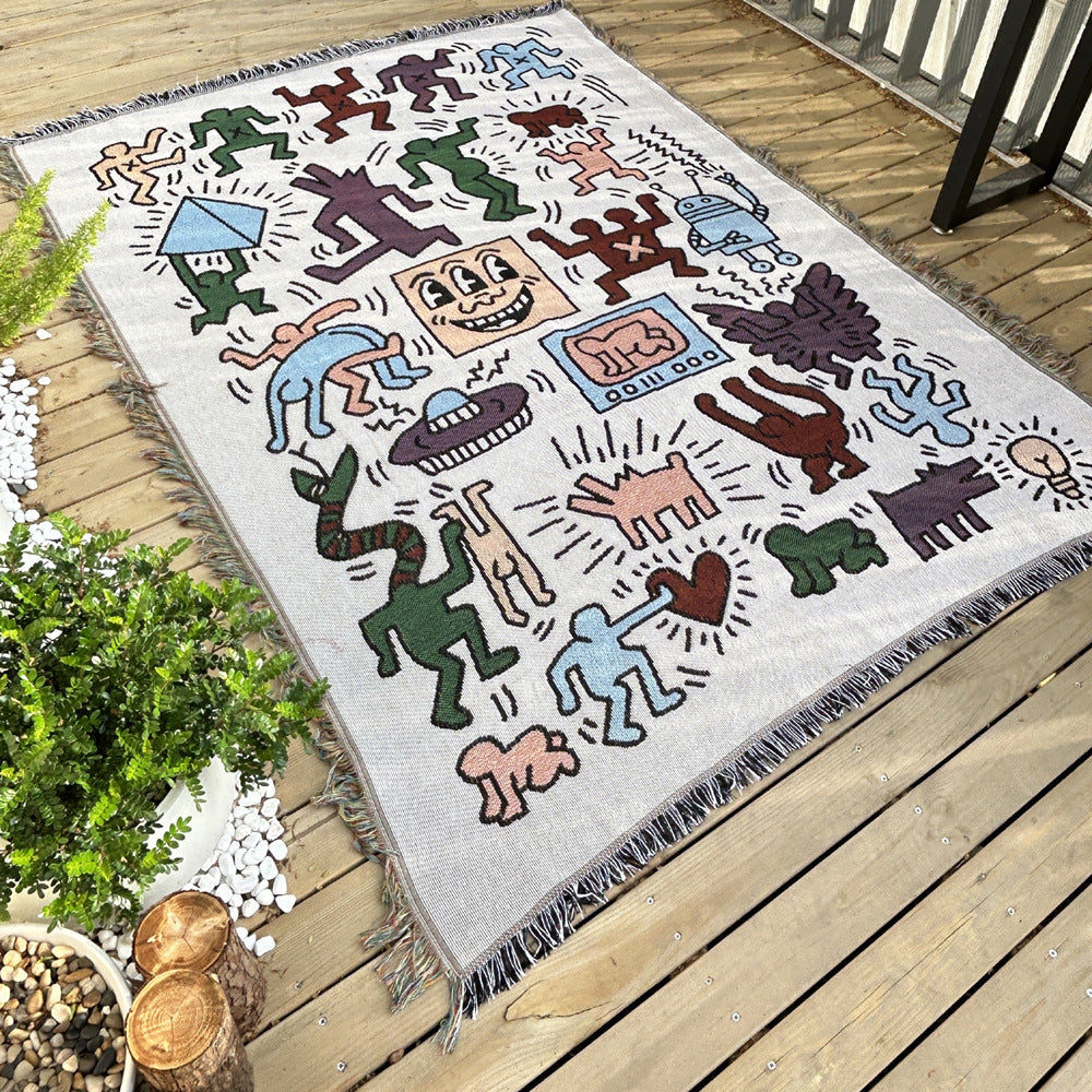 NNEDSZ 2pcs pack set 180*230cm Bohemian Picnic Blanket, Waterproof Camping Blanket, Outdoor Rug for Camping, Picnic, Beach
