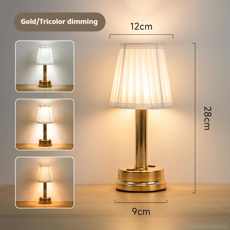 Gold Creative LED Rechargeable Table Lamp | 3 Adjustable Light Modes | Touch Control | USB Charging | Modern Atmosphere Light for Bar, Restaurant, Cafe, and Home Decor-0