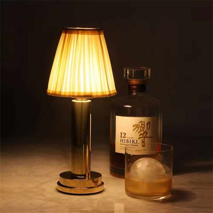 Gold Creative LED Rechargeable Table Lamp | 3 Adjustable Light Modes | Touch Control | USB Charging | Modern Atmosphere Light for Bar, Restaurant, Cafe, and Home Decor-4