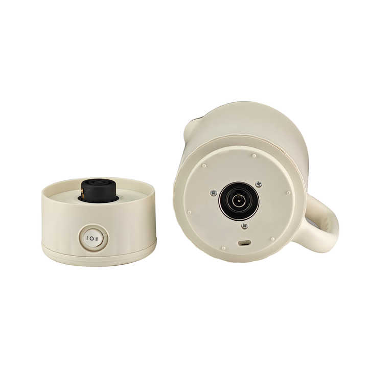 NNEDSZ White Portable Foldable Travel Electric Kettle - 304 Stainless Steel Electric Water Boiler