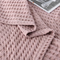 NNEDSZ Cotton Waffle Blanket - Air Conditioning Blanket/Throw/Summer Quilt, 200*230cm,Khaki