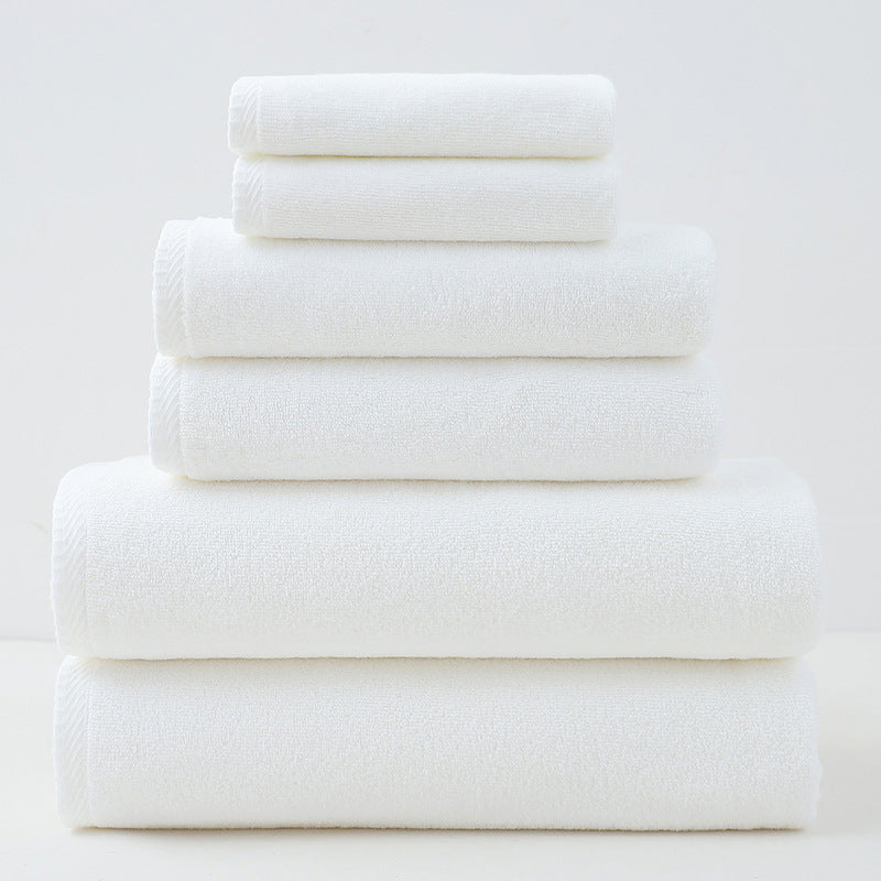 NNEDSZ White Premium Cotton Towel Set - 6 Pieces, Soft & Absorbent Bath Towels for Adults
