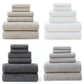 NNEDSZ White Premium Cotton Towel Set - 6 Pieces, Soft & Absorbent Bath Towels for Adults