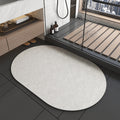 NNEDSZ Oval dark Beige Quick-Dry Absorbent Non-Slip Bath Rug for Bathroom, Kitchen & Entryway 50x80cm
