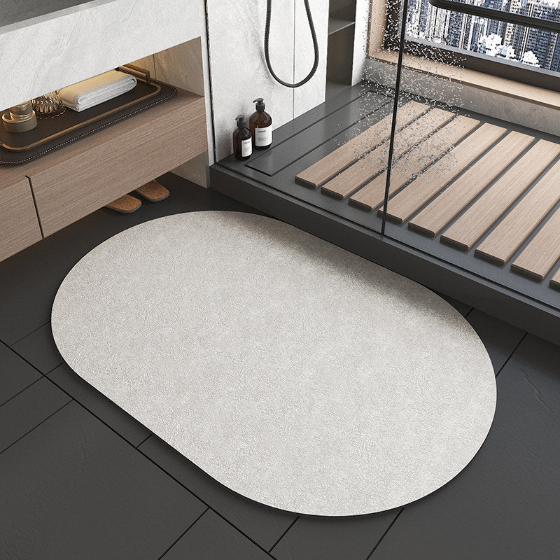 NNEDSZ Oval dark Beige Quick-Dry Absorbent Non-Slip Bath Rug for Bathroom, Kitchen & Entryway 50x80cm