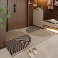 NNEDSZ 50*80cm Brown Style 5 Geometric Patterns Outdoor Entryway Mat - Non-Slip Welcome Rug for Front Door