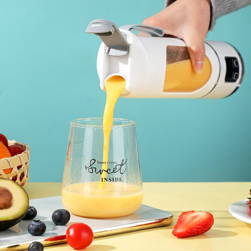 Portable Electric Juicer Blender - 450ml USB Rechargeable Smoothie Maker with 12 Blades(Green)-3