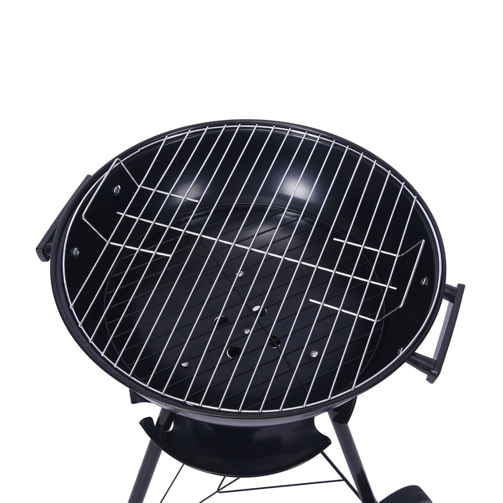 Outdoor Folding Apple-Shaped Stainless Steel Charcoal Barbecue Grill - 41cm Grill Net-1