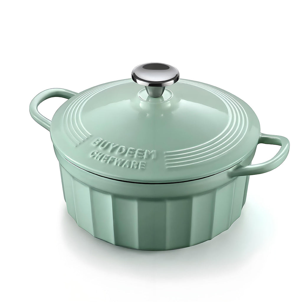 BUYDEEM Enameled Cast-Iron Dutch Oven-0