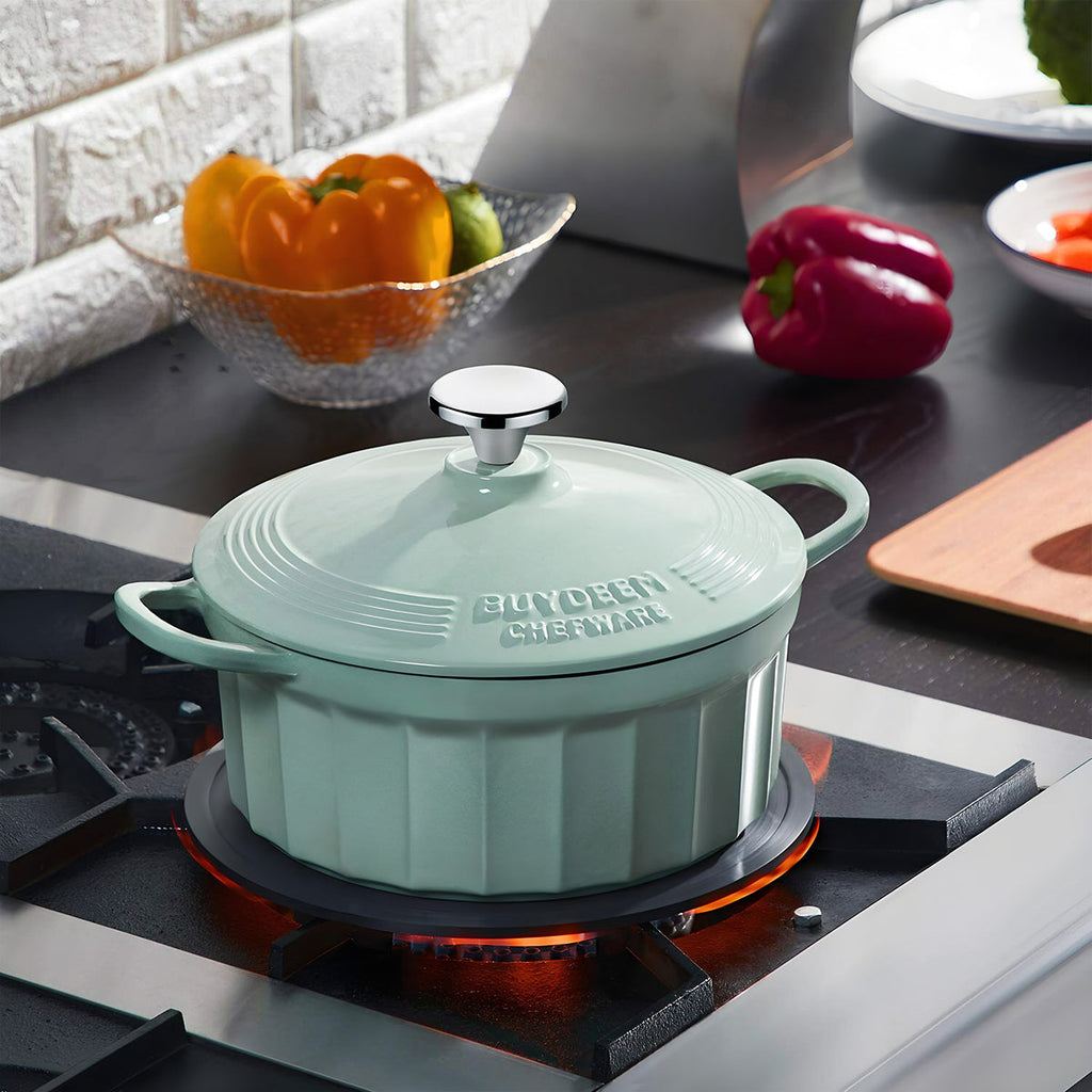 BUYDEEM Enameled Cast-Iron Dutch Oven-2