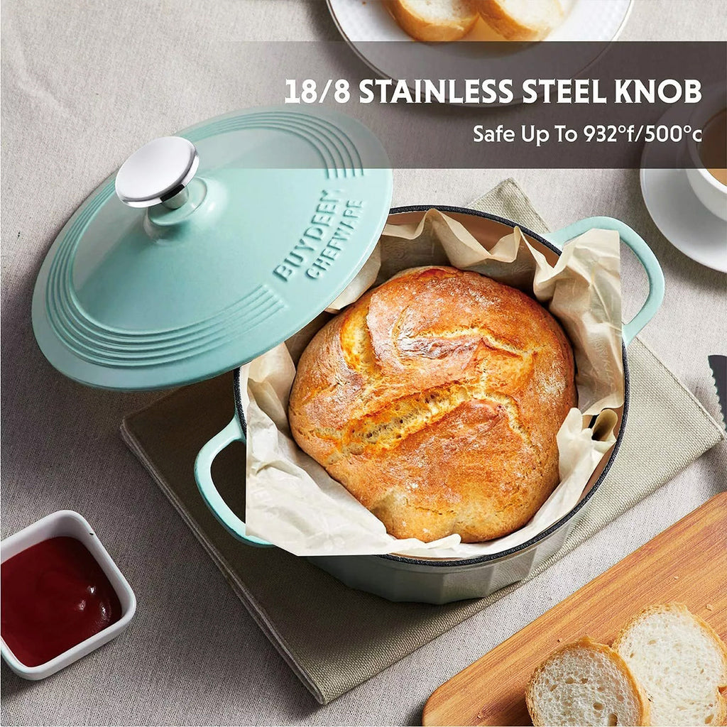 BUYDEEM Enameled Cast-Iron Dutch Oven-4