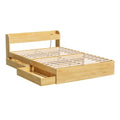 Artiss Bed Frame Double Size with Charging Ports and 2 Drawers AURA-0