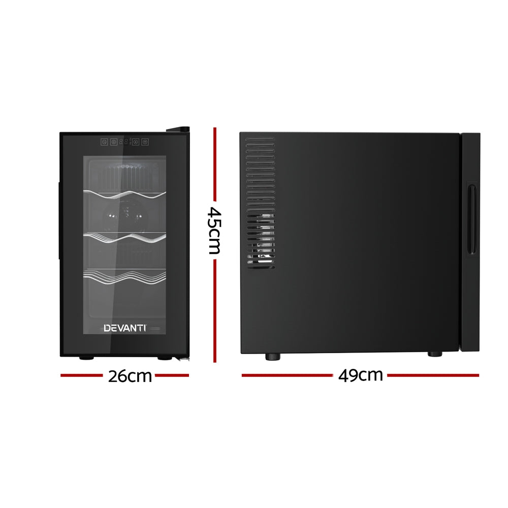 Devanti Wine Fridge Cooler 8 Bottles-1