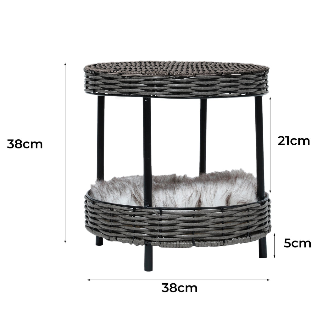 PaWz Rattan Pet Bed Elevated Raised-1