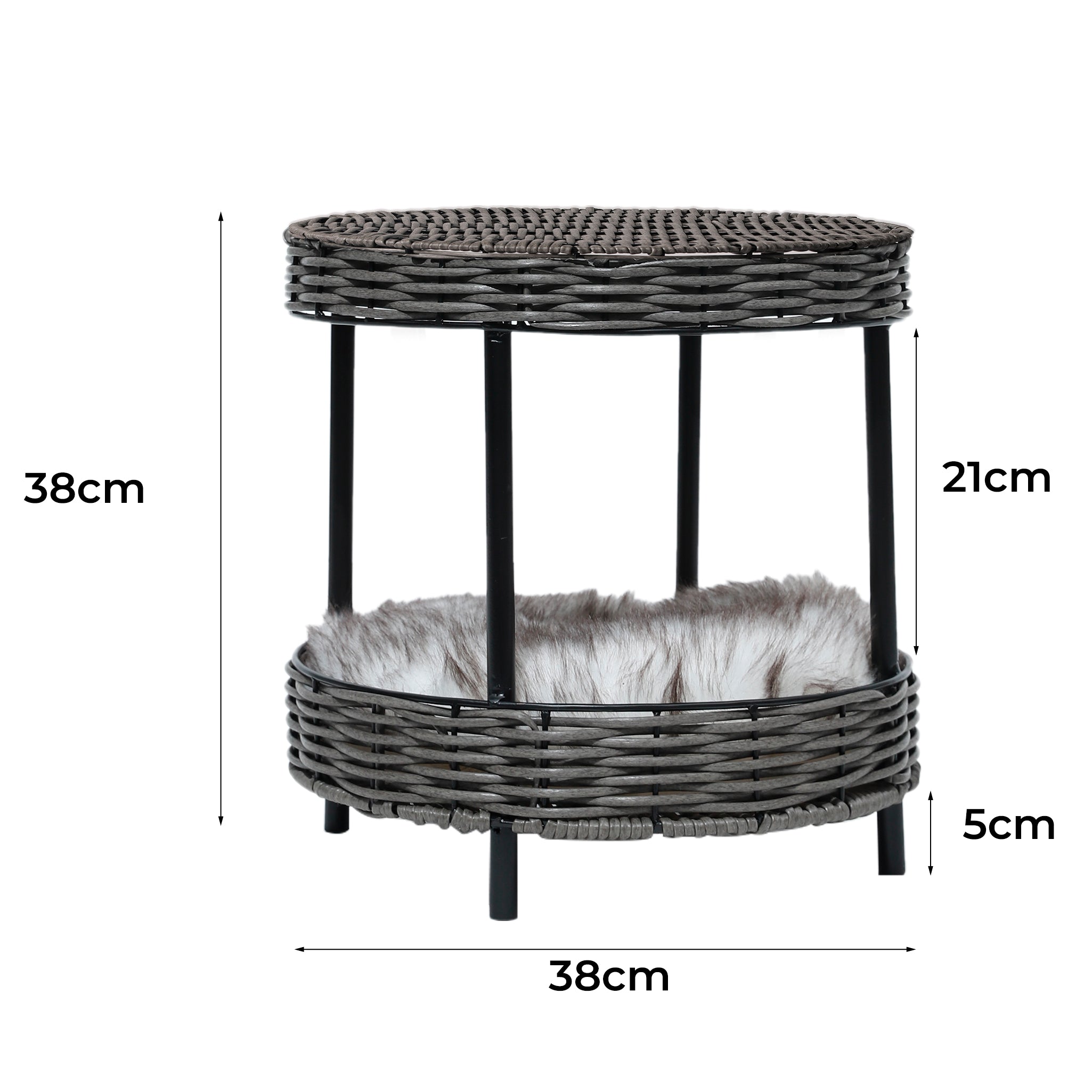 PaWz Rattan Pet Bed Elevated Raised-1