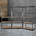 NNEDSZ 5-Shelves Steel Warehouse Shelving Racking Garage Storage Rack Grey